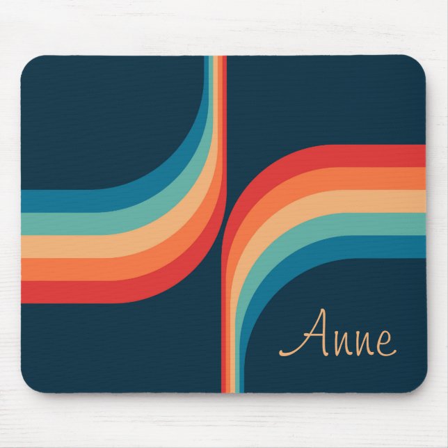 Colourful arches in retro style  mouse mat (Front)