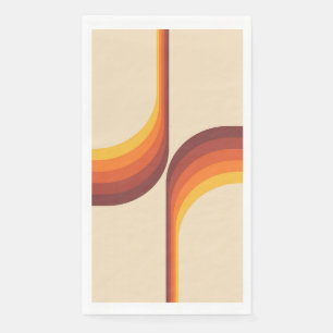 Colourful arches in retro style napkin