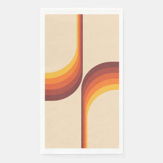 Colourful arches in retro style napkin (Front)