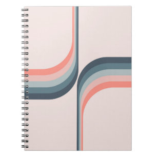 Colourful arches in retro style notebook