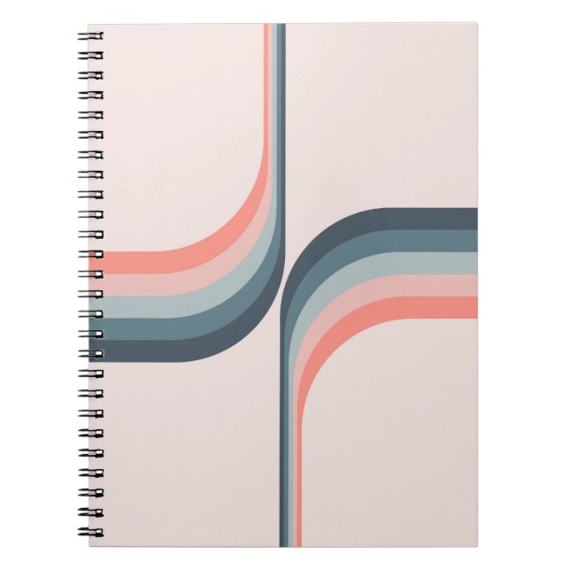 Colourful arches in retro style notebook (Front)