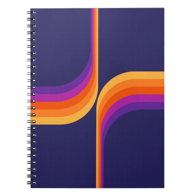 Colourful arches in retro style notebook (Front)