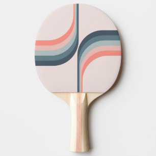 Colourful arches in retro style ping pong paddle