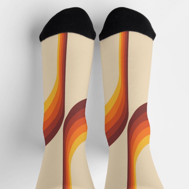 Colourful arches in retro style socks (Top)