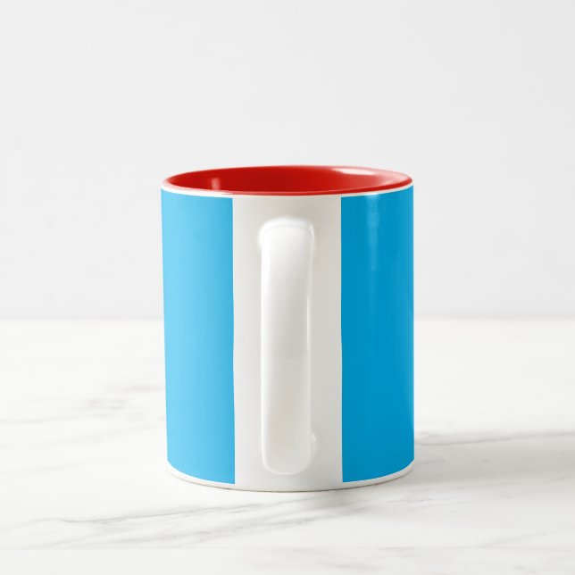Colourful Architectural Drawing Two-Tone Coffee Mug (Handle)