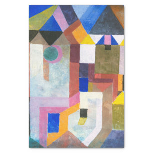 Colourful Architecture by Paul Klee, Abstract Art Tissue Paper