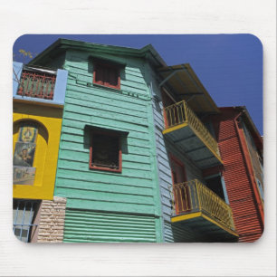 Colourful architecture of La Boca neighbourhood Mouse Mat