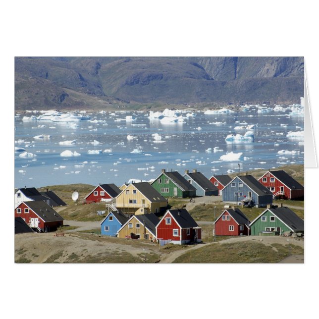 Colourful architecture of the town, Narsaq, (Front Horizontal)