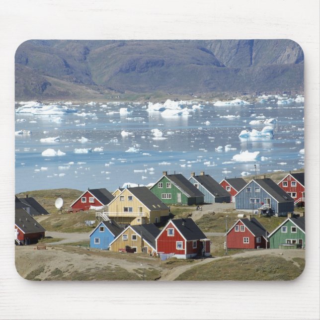 Colourful architecture of the town, Narsaq, Mouse Mat (Front)
