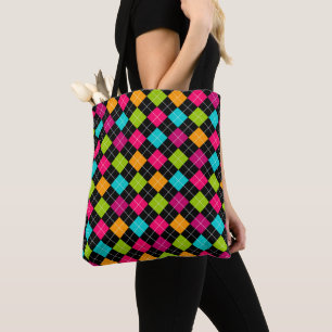 Colourful Argyle Pattern Tote Bag
