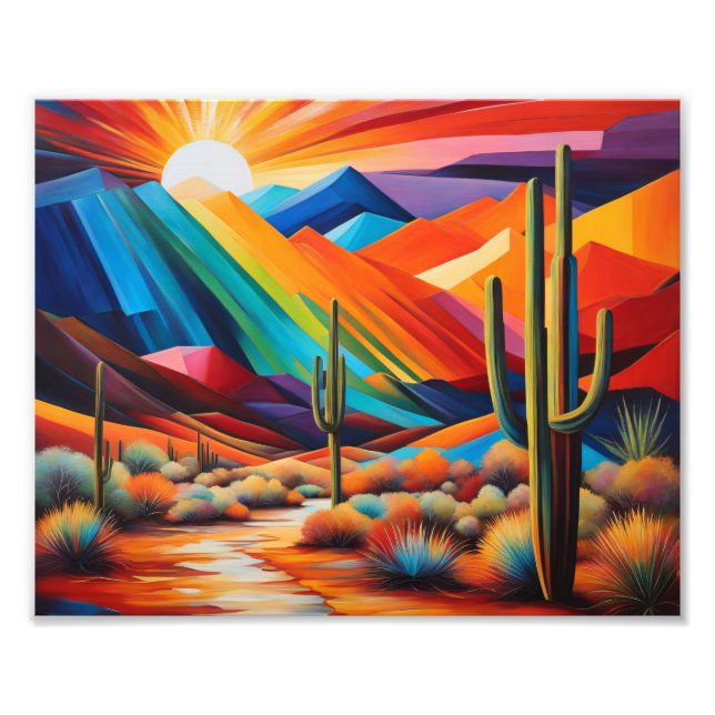 Colourful Arizona Abstract Print  (Front)