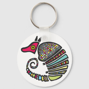 Colourful Armadillo Keychain
