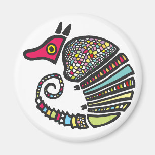 Colourful Armadillo Magnet