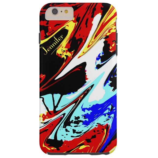 Colourful Art Abstract, Personalised with Name, Case-Mate iPhone Case (Back)