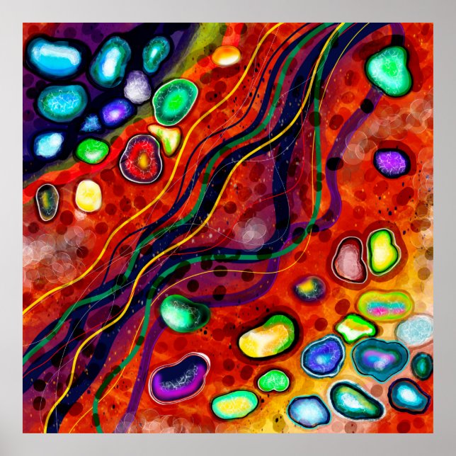 Colourful Art Abstract Poster (Front)