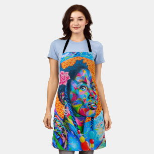 Colourful art apron