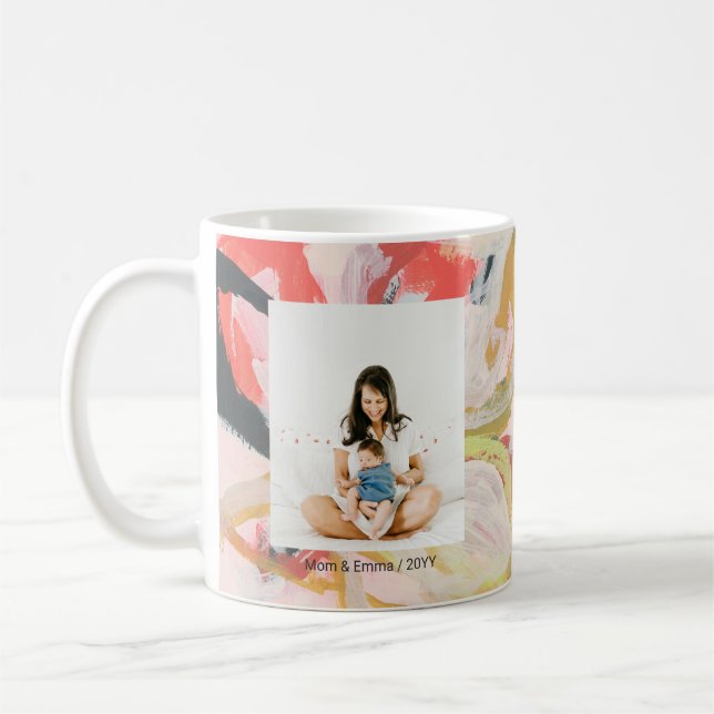 Colourful Art Best Mum Mother's Day Photo Gift Coffee Mug (Left)