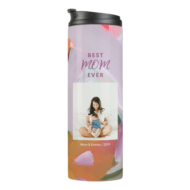 Colourful Art Best Mum Mother's Day Photo Gift Thermal Tumbler (Rotated Right)