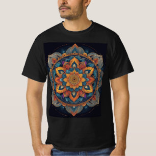 Colourful Art – Boho Spiritual Flower Pattern Desi T-Shirt