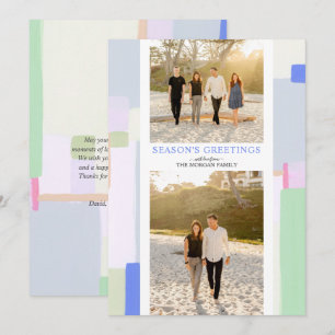 Colourful Art Christmas Holiday Photo Greeting Car Card