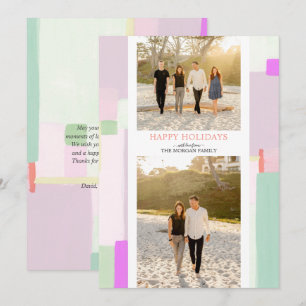 Colourful Art Christmas Holiday Photo Greeting Car Card