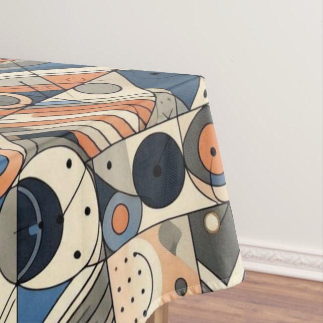 Colourful Art Deco Design Tablecloth (In Situ)
