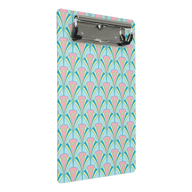 Colourful Art Deco Fan Mini Clipboard (Angled)