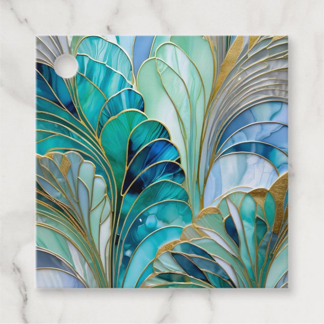 Colourful Art Deco Gift Tags (Front)