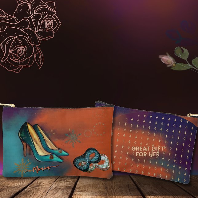 Colourful Art  Deco high heels Accessory Pouch (Colorful Art Deco high heels Accessory Pouch)