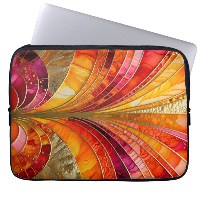 Colourful Art Deco Laptop Case (Front)