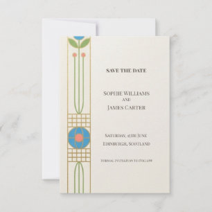 Colourful Art Deco Save The Date
