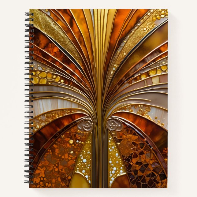Colourful Art Deco Spiral Notebook (Front)