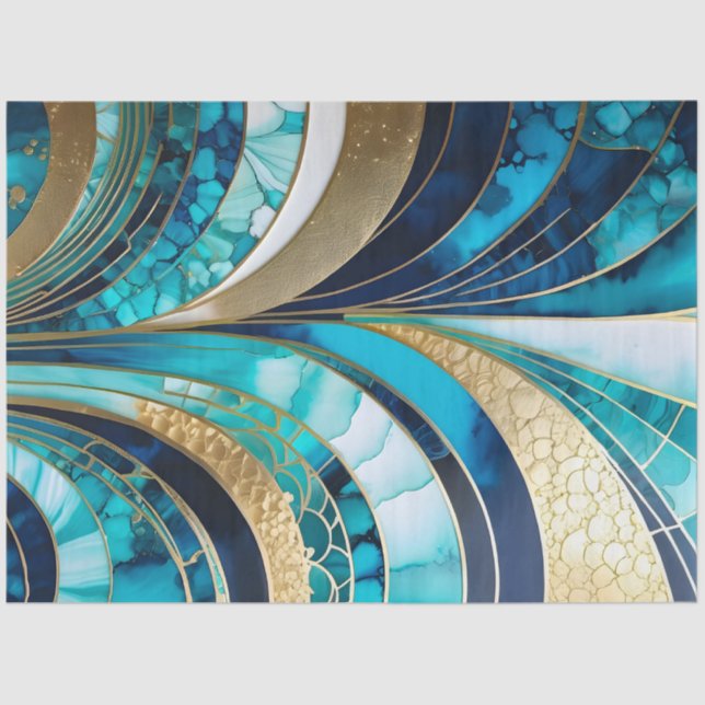 Colourful Art Deco Tissue Paper (Front)