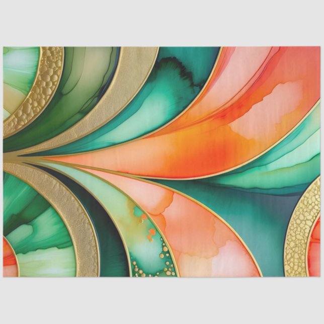 Colourful Art Deco Tissue Paper (Front)