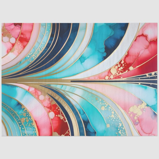 Colourful Art Deco Tissue Paper (Front)