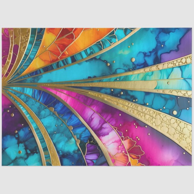 Colourful Art Deco Tissue Paper (Front)