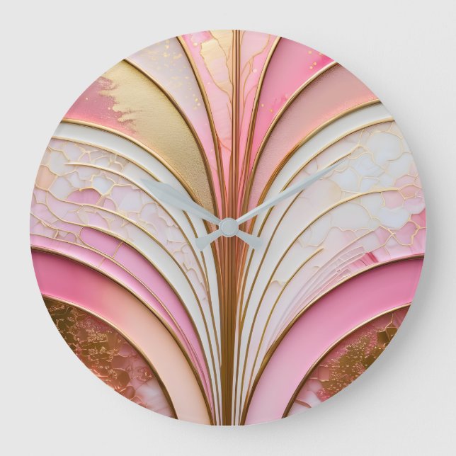 Colourful Art Deco Wall Clock (Front)
