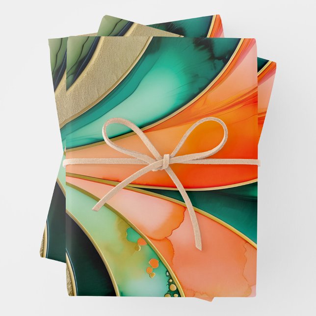 Colourful Art Deco Wrapping Paper Sheets (Creator Uploaded)