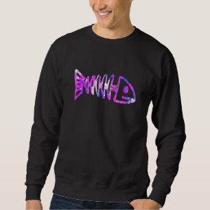 Colourful Art Fish Skeleton Sweatshirt