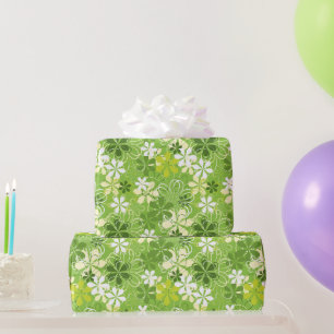 Colourful Art Illustration Nature Floral Pattern Wrapping Paper