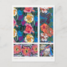 Colourful Art Nouveau Graphic Design, Flowers