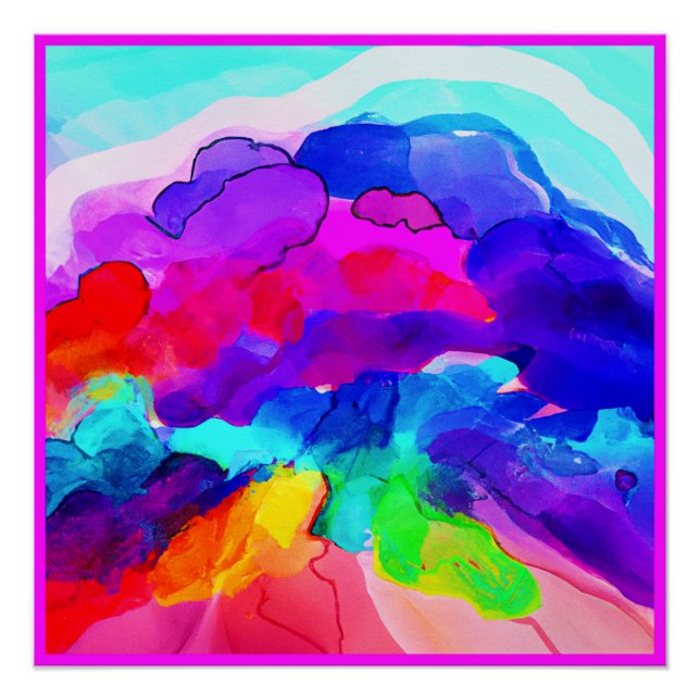 Colourful Art Patterns Design. Buy Now Poster (Front)