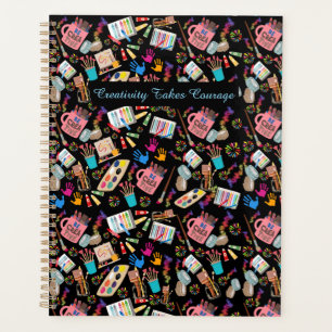 Colourful Art Supplies Creative pattern for Artist Planner