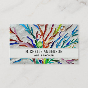 Colourful Art Teacher Business Card