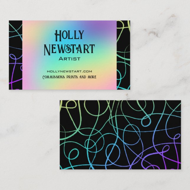 Colourful Artist Business Cards (Front/Back)