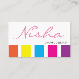 Colourful Artist Graphic Designer Business Card
