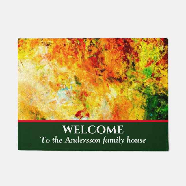 Colourful Artist Palette Doormat (Front)