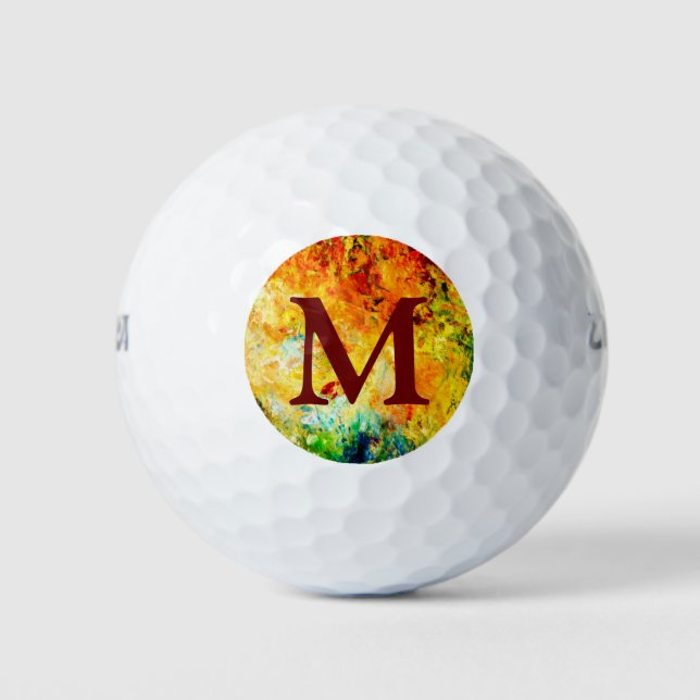 Colourful Artist Palette Golf Balls (Front)