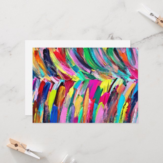 Colourful artist palette  invitation (Front/Back In Situ)