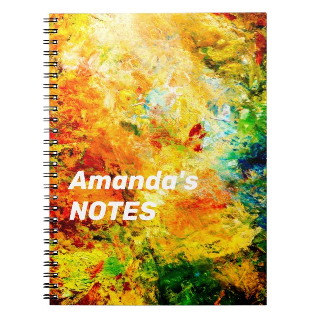 Colourful Artist Palette Notebook (Front)